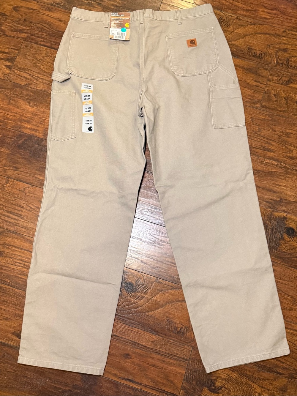 Carhartt Men's Loose Original Fit Washed Duck Work Dungaree Pants 40x34 NWT
